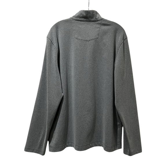 Robert Graham Men’s 2X XXL Gray Quarter Zip Sweater Fleece Aztec Collar R6 - Picture 2 of 6